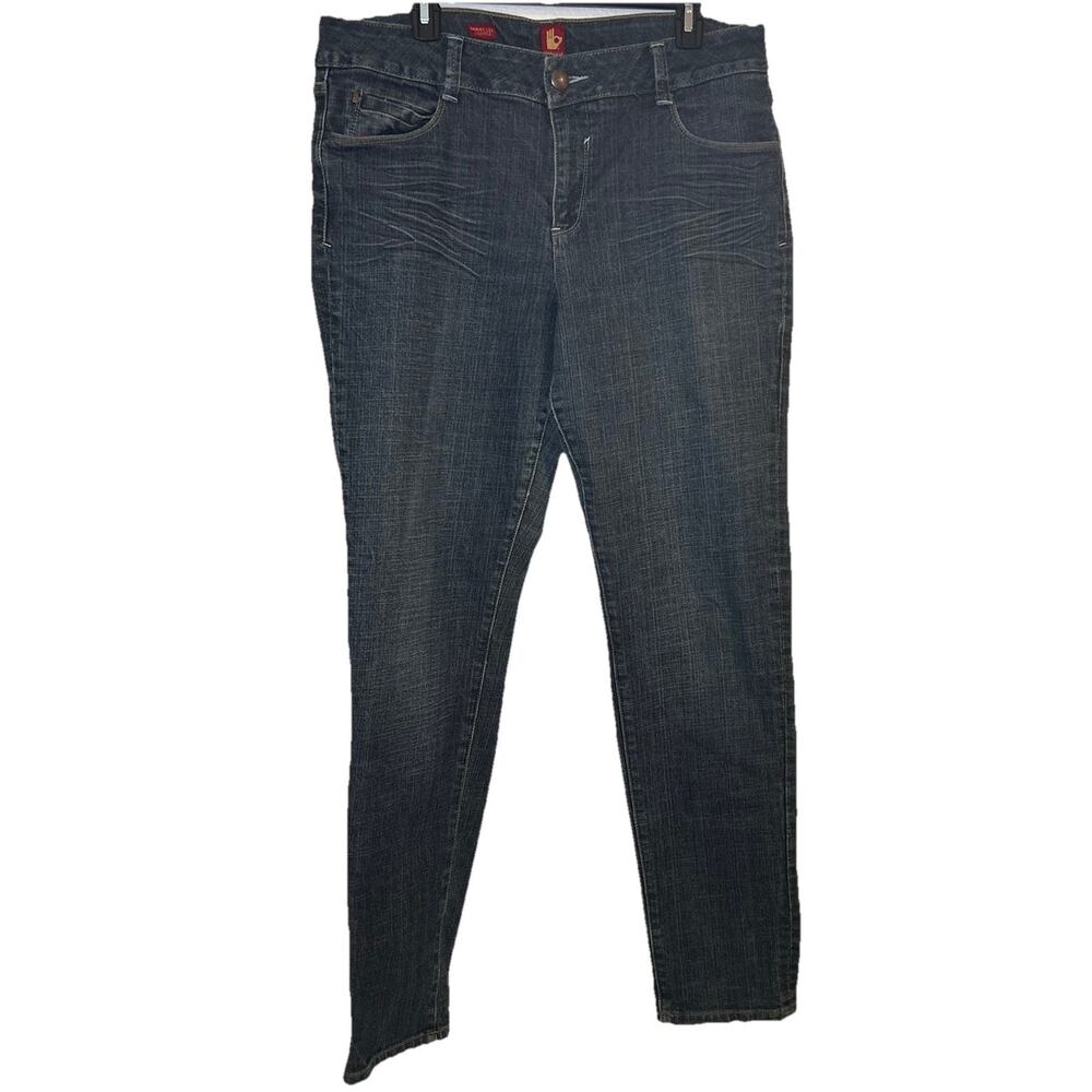 Vtg Sasson Ooh La La Skinny Leg Shuffle Womens Blue Jeans Med Wash Size 16x32.5